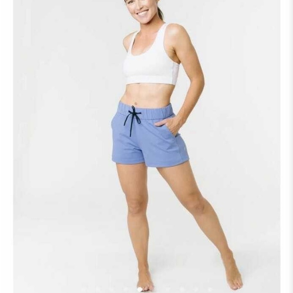 Zyia Sky Blue Club Shorts with Drawstring